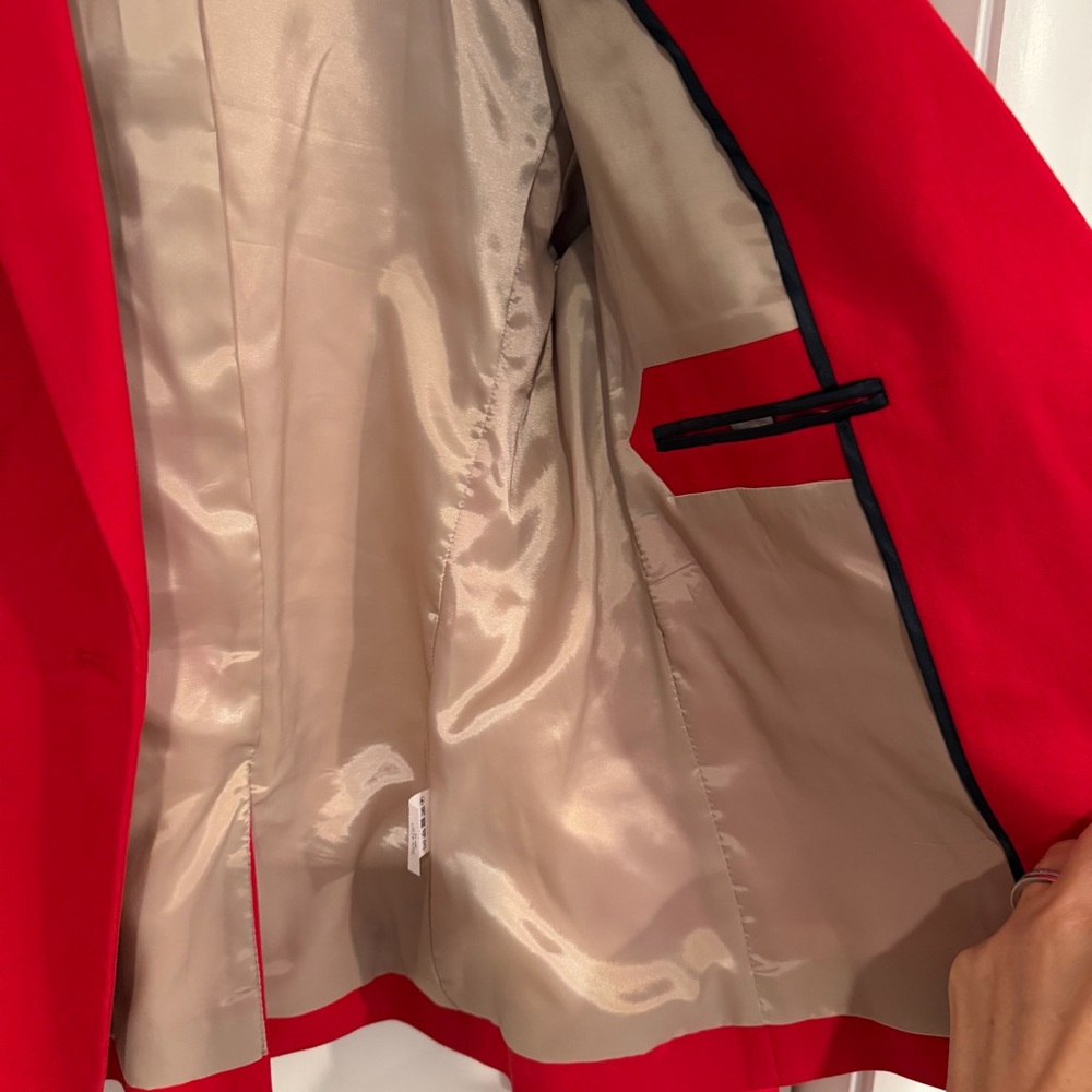 J. Crew Red Single-Button Tailored Blazer - Picture 6 of 7